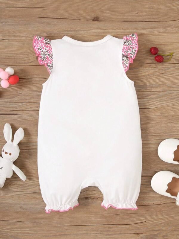 Pelele casual blanco impreso con giraffa - Imagen 3