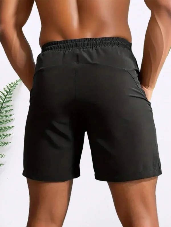shorts de secado rápido con bolsillo con cremallera para hombre - Imagen 2