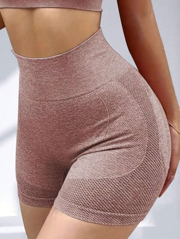 Shorts cortos moldeadores de cintura alta sin costuras para gimnasio - Imagen 2