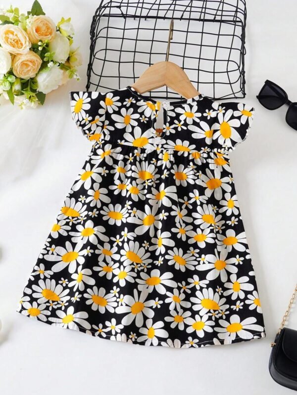 vestido de princesa con mangas voladoras de moda y lindo - Imagen 2