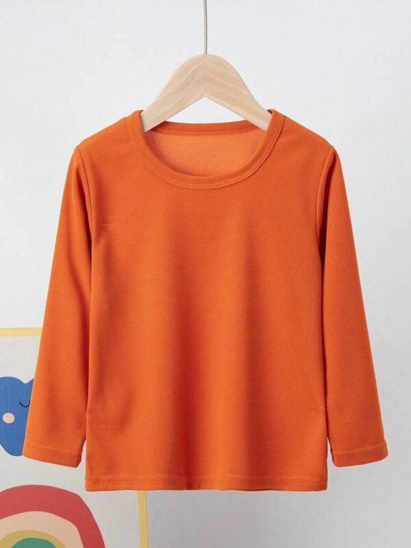 Camiseta térmica de manga larga y textura de gofre