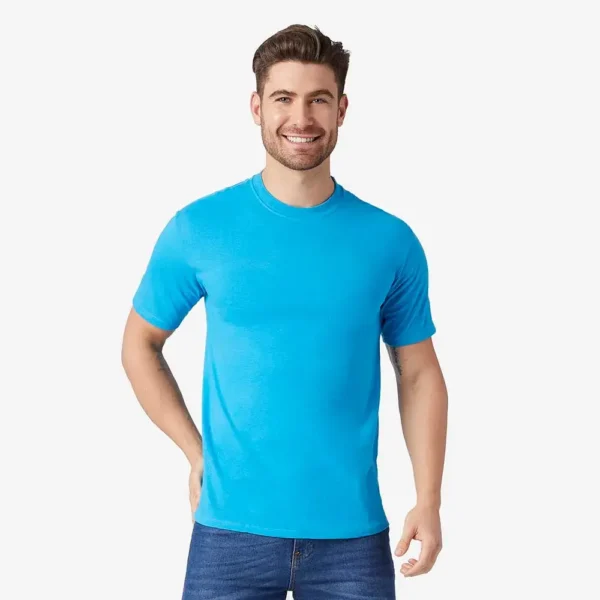 Playera Azul Turquesa hombre cuello redondo manga corta