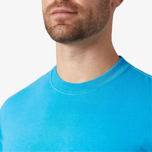 Playera Azul Turquesa hombre cuello redondo manga corta - Imagen 3