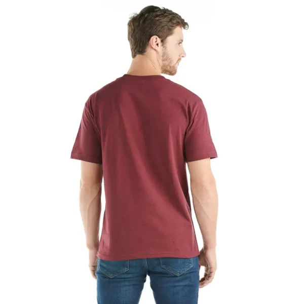 Playera vino hombre cuello redondo manga corta - Imagen 2