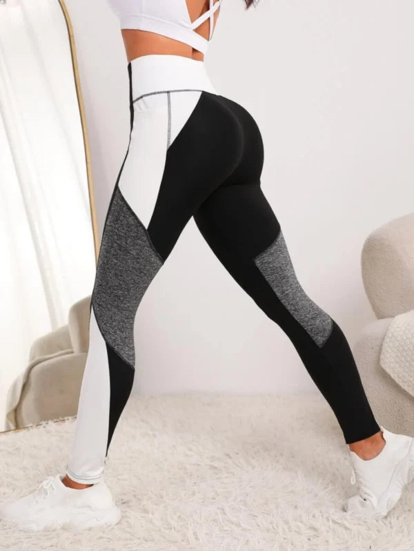 Leggings deportivos de color combinado con bolsillo - Imagen 2