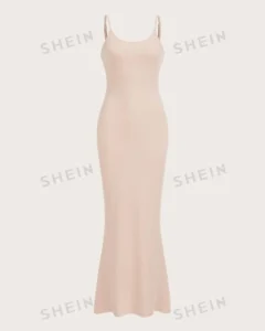 Vestido de tirantes maxi unicolor