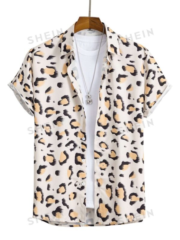 Camisa con estampado de leopardo sin camiseta