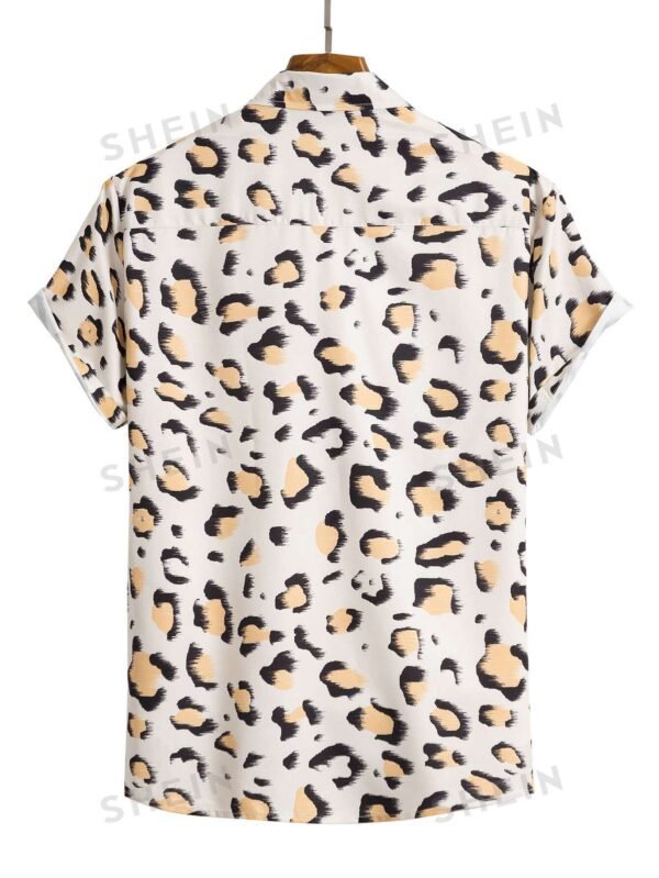 Camisa con estampado de leopardo sin camiseta - Imagen 2