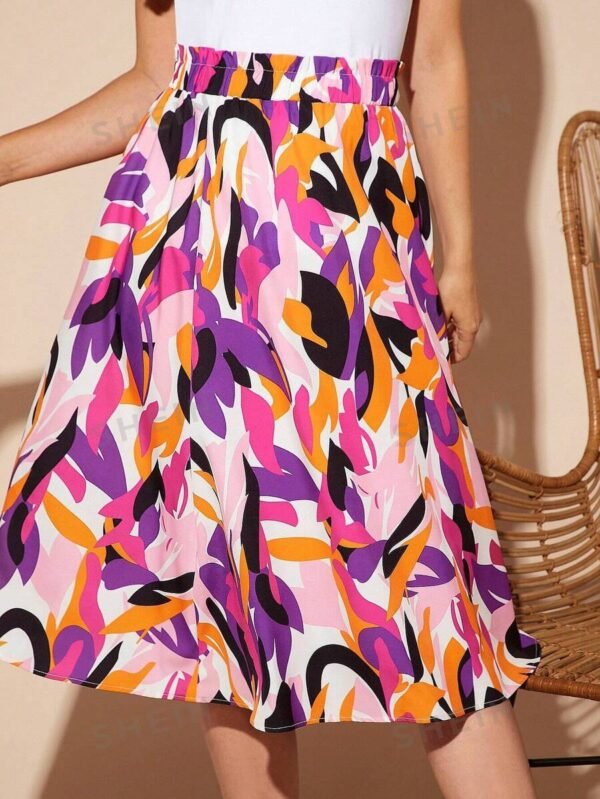 Falda con estampado bajo amplio - Imagen 3