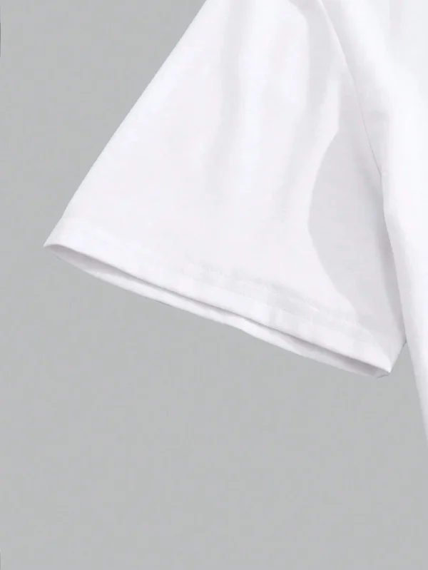 Camiseta De Hombre Con Impresión De Letras - Imagen 3