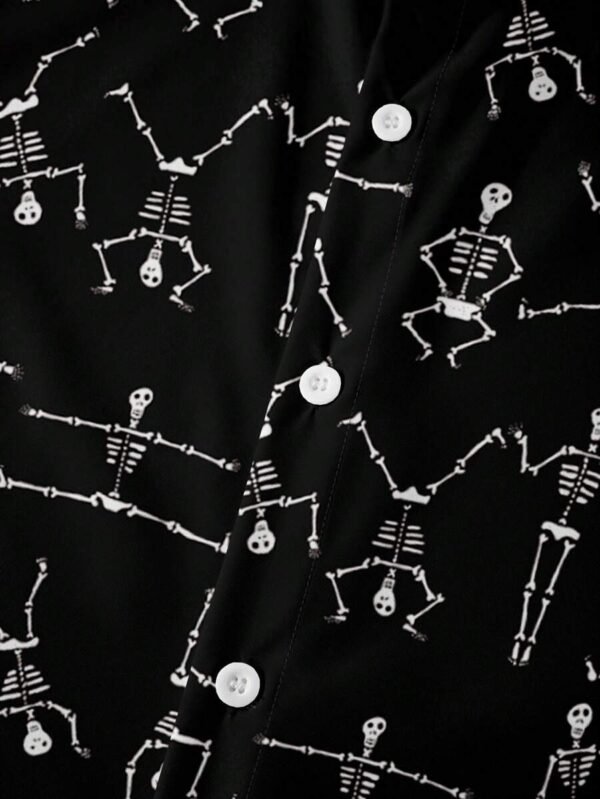 Camisa De Hombre Con Botones Y Diseño De Calavera - Imagen 3