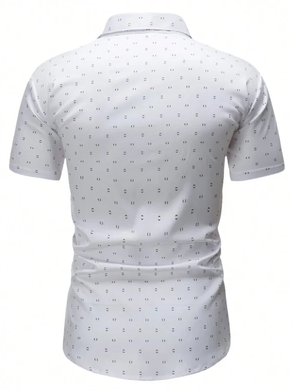Camisa para hombre con estampado completo de manga corta - Imagen 2