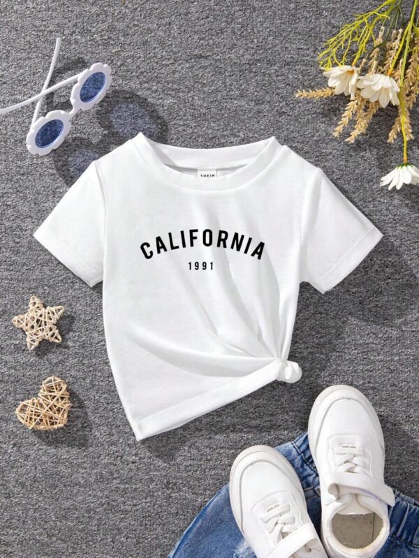 Camiseta casual de verano para bebé niña