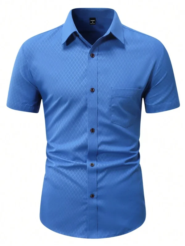 Camisa De Manga Corta A Cuadros