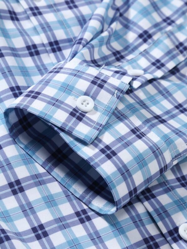 Camisa De Hombre A Cuadros De Manga Larga - Imagen 3