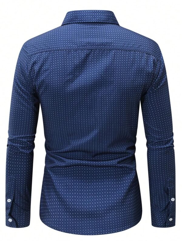 Camisa De Manga Larga Estampada Geométrica - Imagen 2