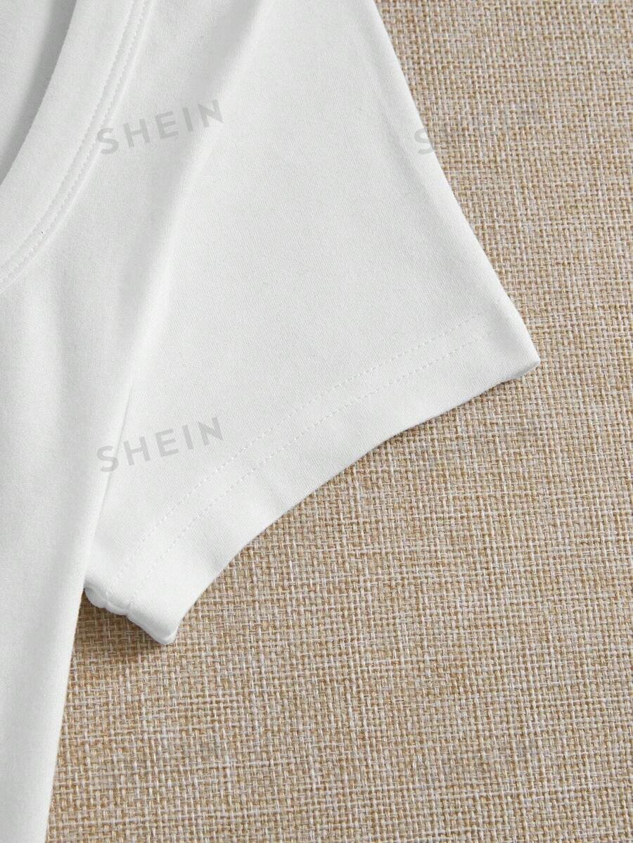 Camisetas casuales cortas de manga corta y cuello cuadrado - Imagen 3