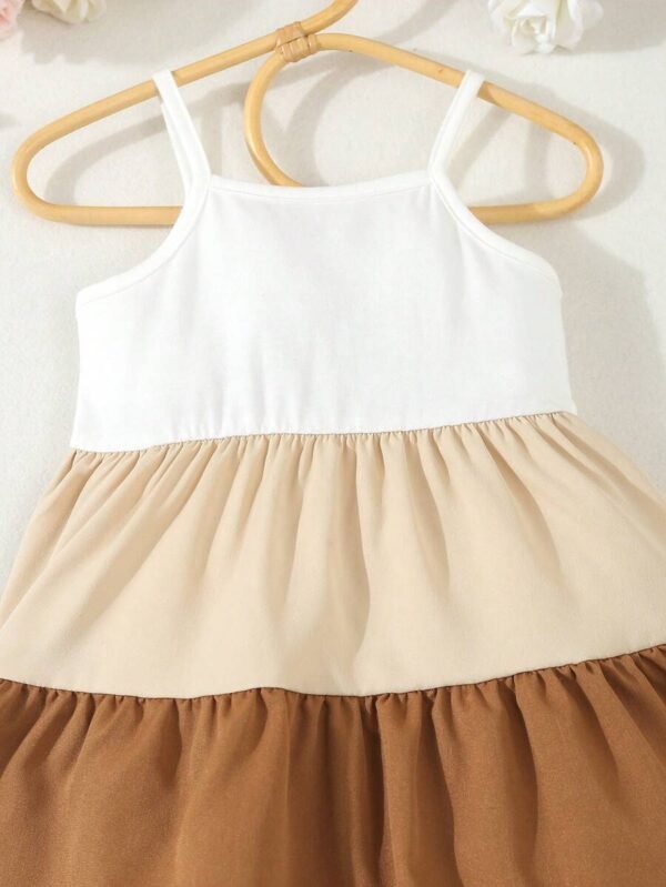Vestido casual sencillo de bloques de color - Imagen 3