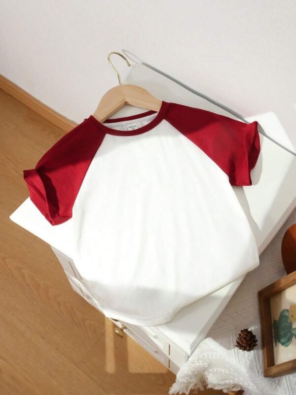 Camiseta De Manga Corta Y Cuello Redondo