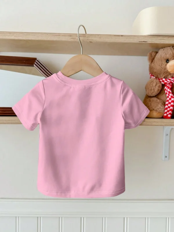 Blusa informal de cuello redondo de manga corta con estampado de cachorrito lindo - Imagen 2