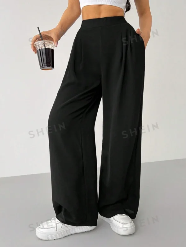 Pantalones básicos de diario de unicolor simples