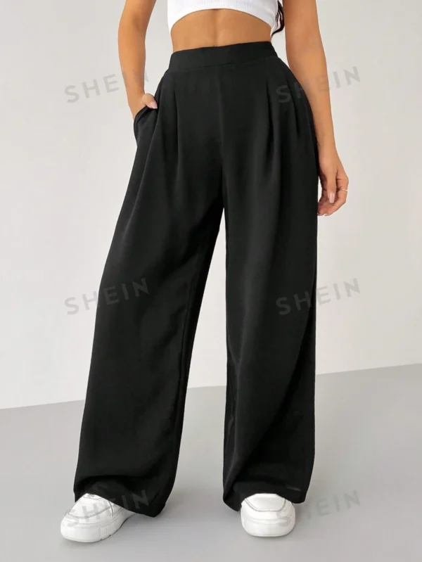 Pantalones básicos de diario de unicolor simples - Imagen 3