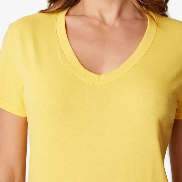 Playera Prime Cuello V Amarillo mujer - Imagen 3