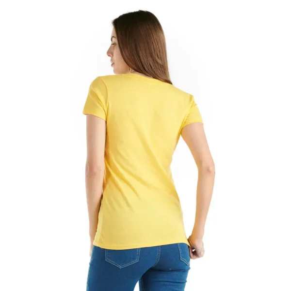 Playera Prime Cuello V Amarillo mujer - Imagen 2