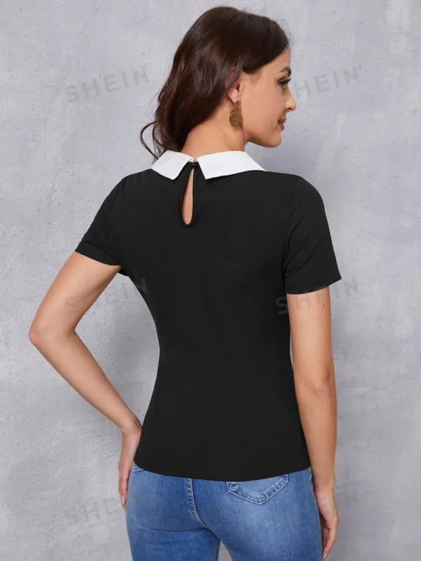 Camiseta con lazo delantero de cuello bobo - Imagen 3