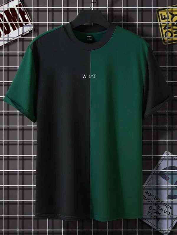 Camiseta de dos tonos con estampado de letra