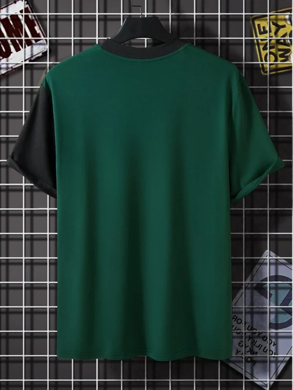 Camiseta de dos tonos con estampado de letra - Imagen 3