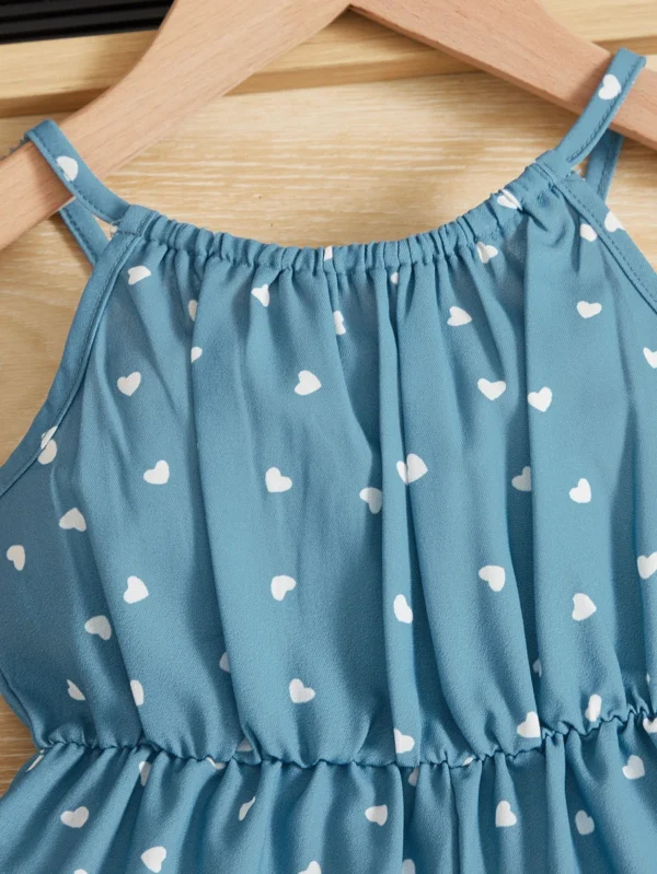 Mono de tirantes con estampado de corazón - Imagen 3