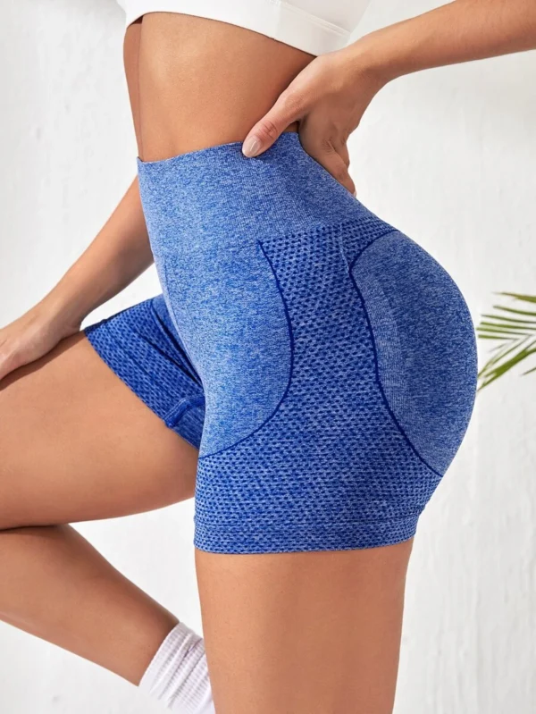 Shorts deportivos azules con cintura ancha - Imagen 3