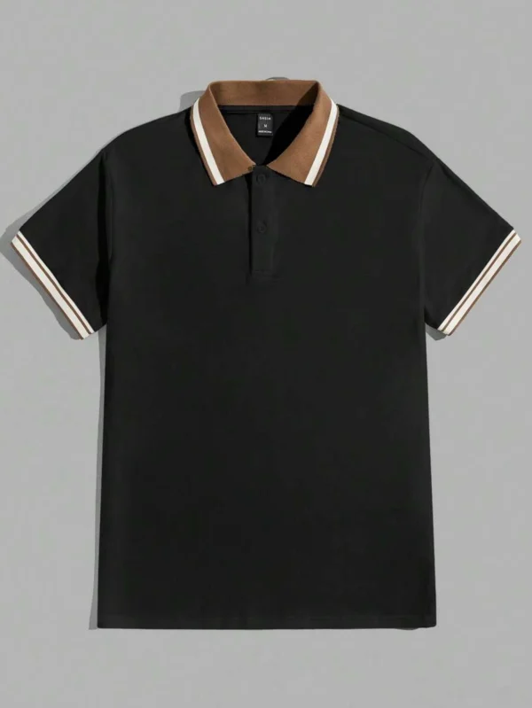 Camisa polo ribete de rayas Hombre