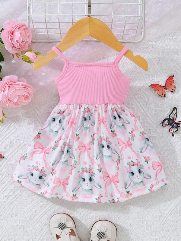 Vestido De Cami Con Estampado Floral Y Lazo Delantero - Imagen 2