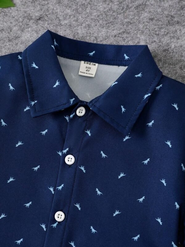 Camisa Estampada Completa Para Niño Sin Camiseta Interior - Imagen 3