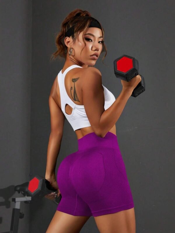 Shorts deportivos de cintura ancha para mujer - Imagen 3