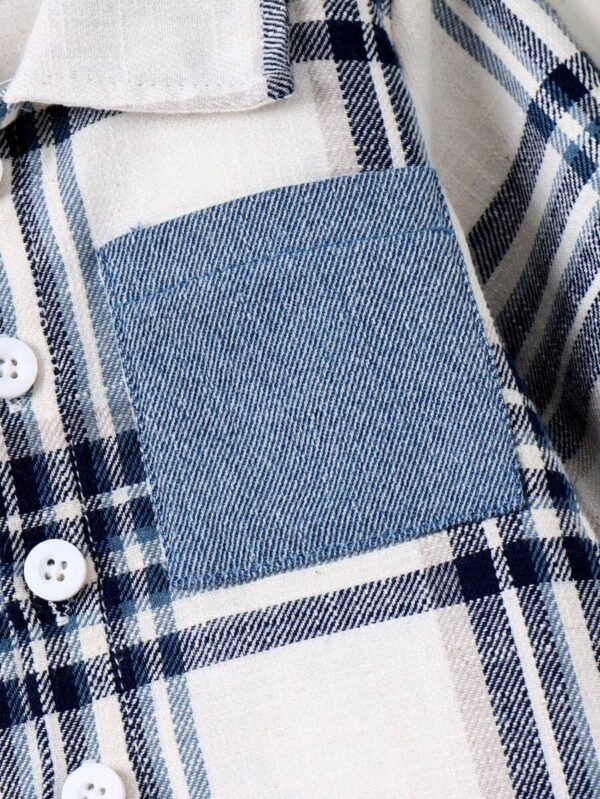 Camisa a cuadros y vaqueros para niño, para Navidad - Imagen 3