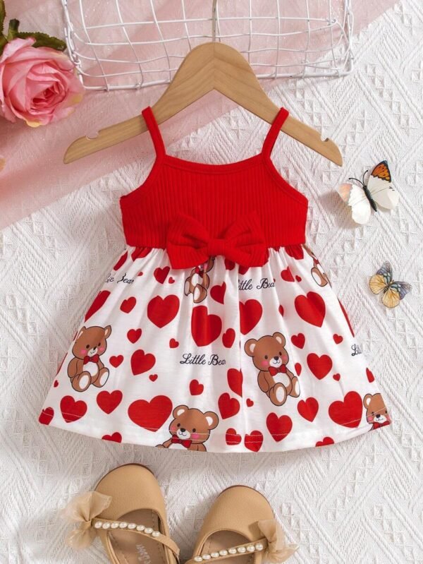 Vestido De Cami Con Estampado Floral Y Lazo Delantero