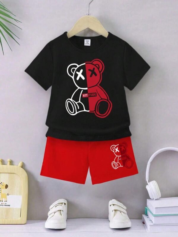 Conjunto de camiseta de manga corta y pantalones cortos para niño bebé