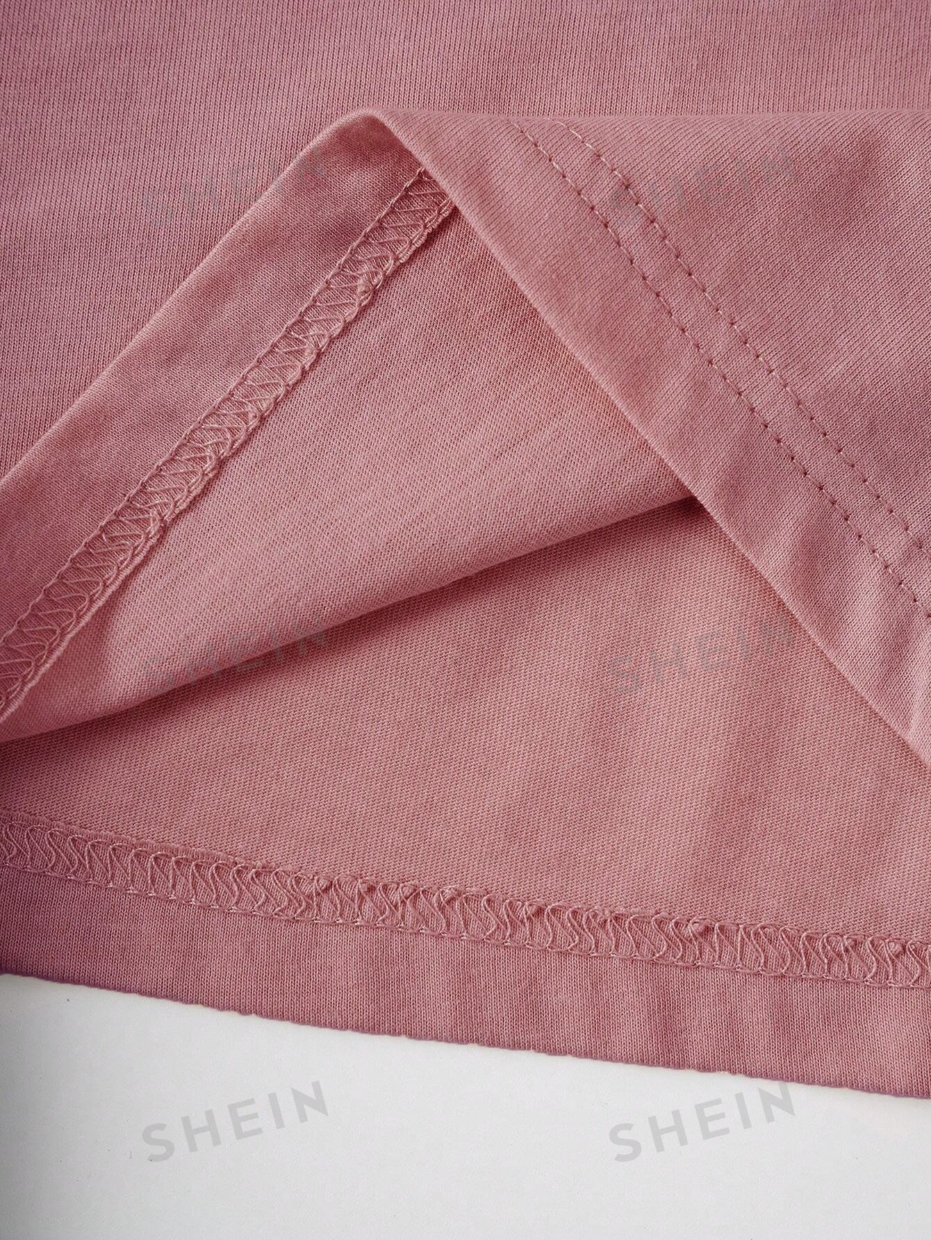 Camiseta cuello redondo manga corta con estampado para mujer - Imagen 2