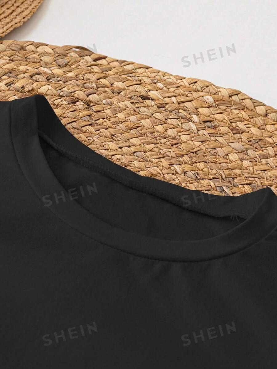 Camiseta gráfica de mujer con cuello redondo - Imagen 3