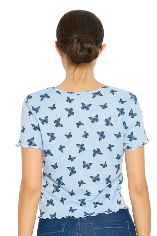 PLAYERA ESTAMPADO DE MARIPOSAS - Imagen 2