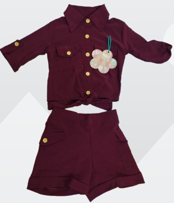 Conjunto de 2 piezas para niña de blusa y short