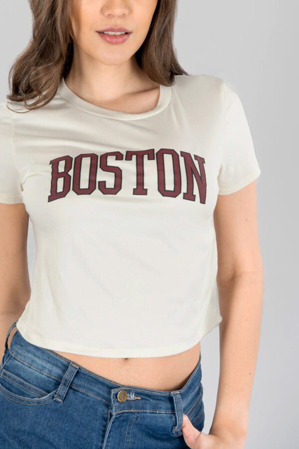 Playera con estampado manga corta - Imagen 2