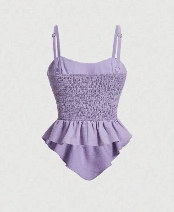 Blusa peplum asimétrica