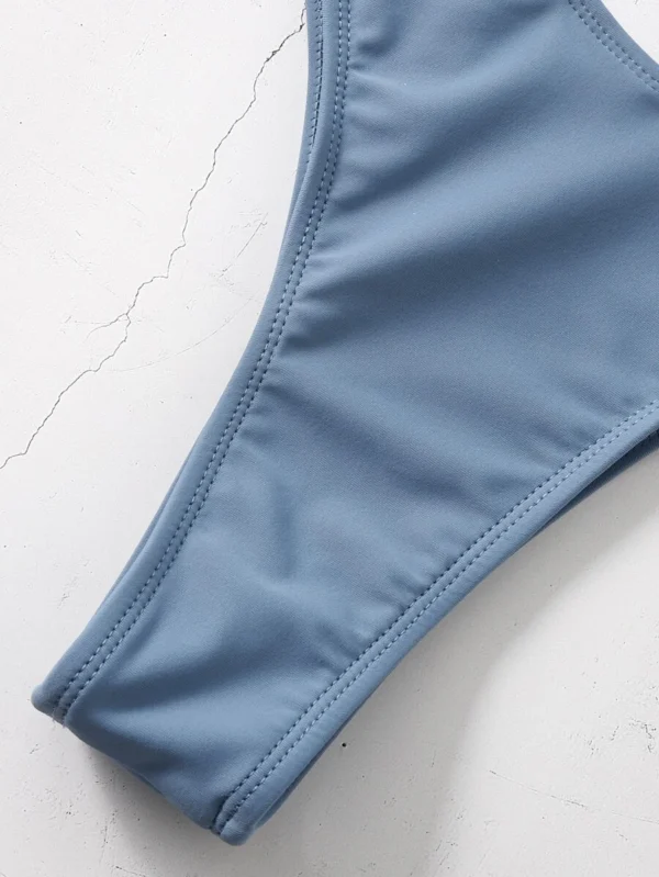 Bikini De Corte Alto Con Aros Lisos - Imagen 3