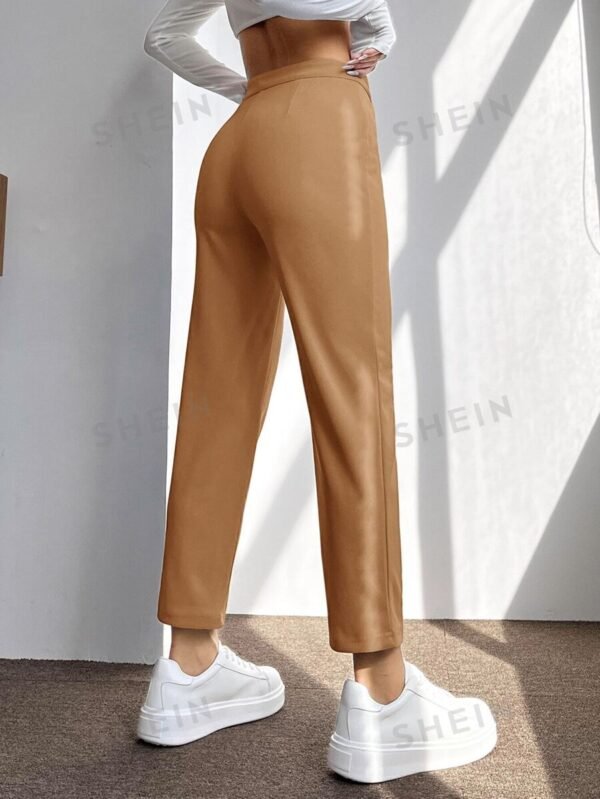 Pantalones Con Pliegues Prensados Y Ajuste Cónico - Imagen 3