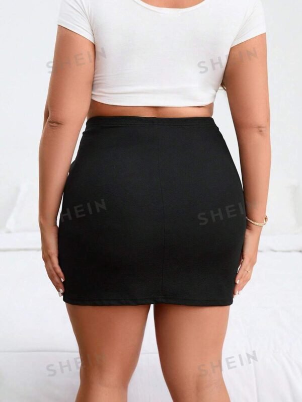 Falda ajustada con pliegues de talla grande - Imagen 2