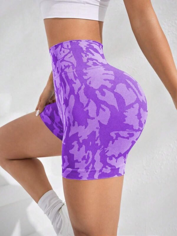 Shorts deportivos con estampado de dibujo de cintura ancha - Imagen 2